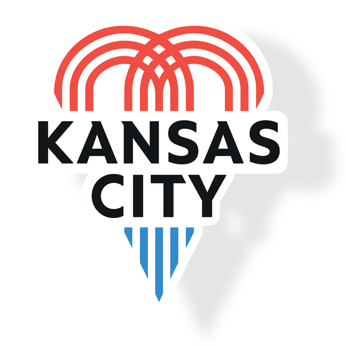 Fountain Heart Kansas City Sticker